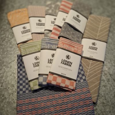 Produkte aus der Leinenfabrik im Unverpackt und Gut Bückeburg